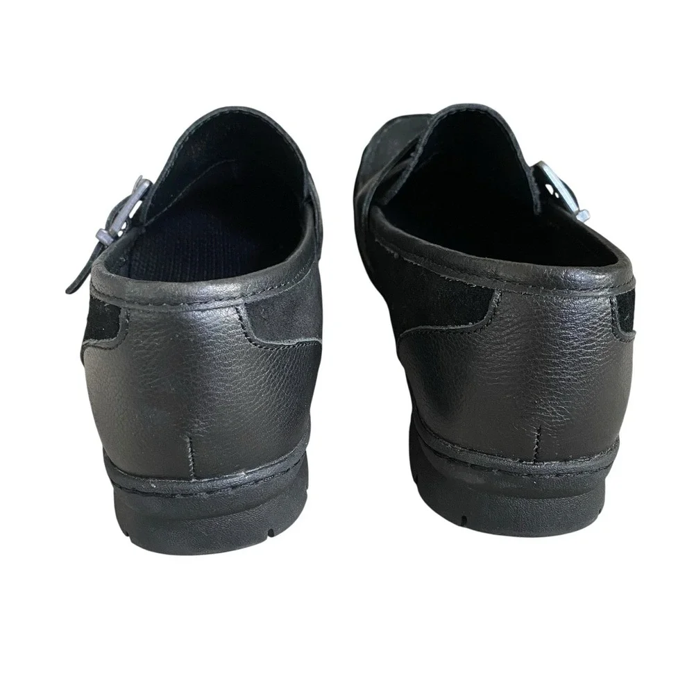 Born Erna Loafer Women 8.5 EU 39 Black Suede Leather Slip On Flat Comfort Casual
